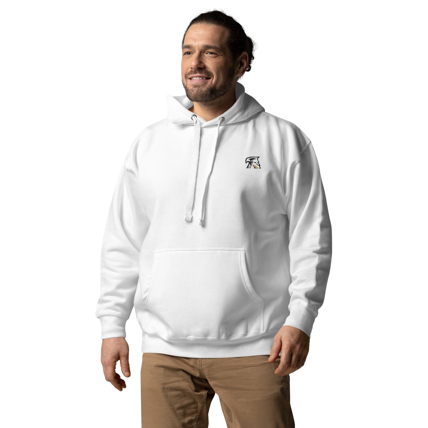 Hoodie Adler hell (bestickt)