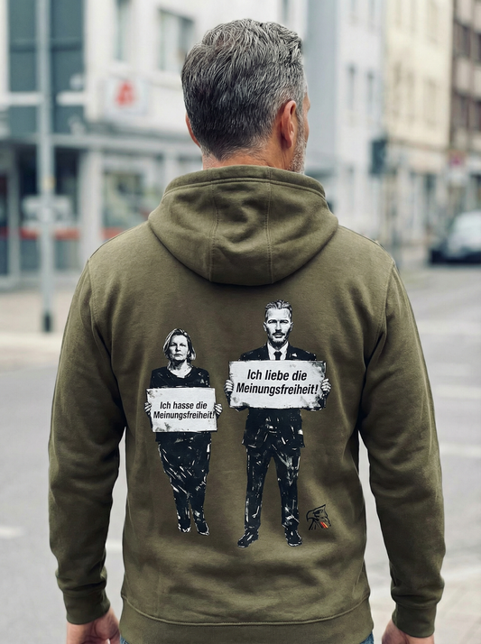 Liebe vs. Hass - Unisex-Kapuzenpullover