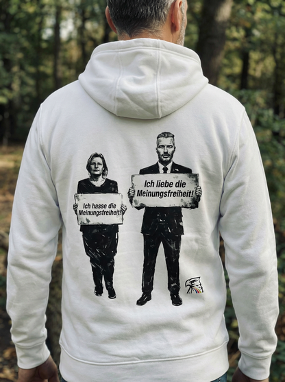 Liebe vs. Hass - Unisex-Kapuzenpullover