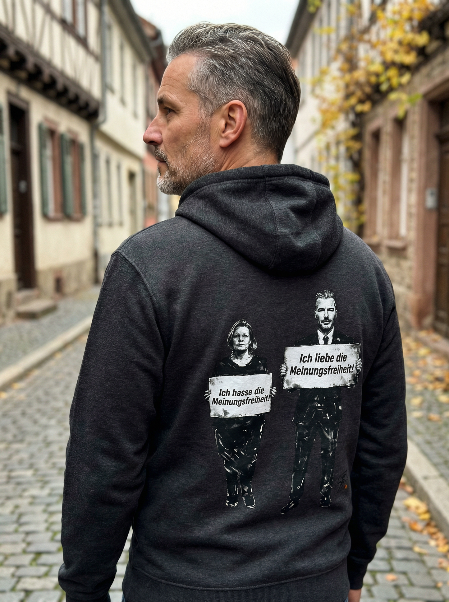 Liebe vs. Hass - Unisex-Kapuzenpullover