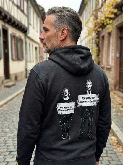 Liebe vs. Hass - Unisex-Kapuzenpullover