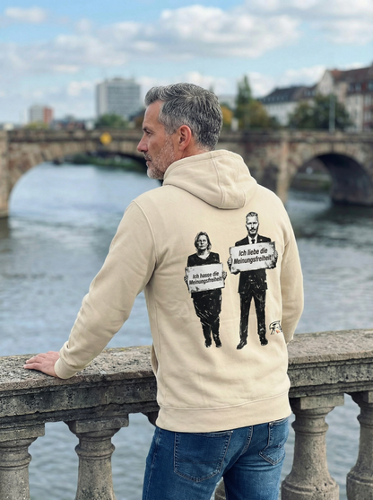 Liebe vs. Hass - Unisex-Kapuzenpullover