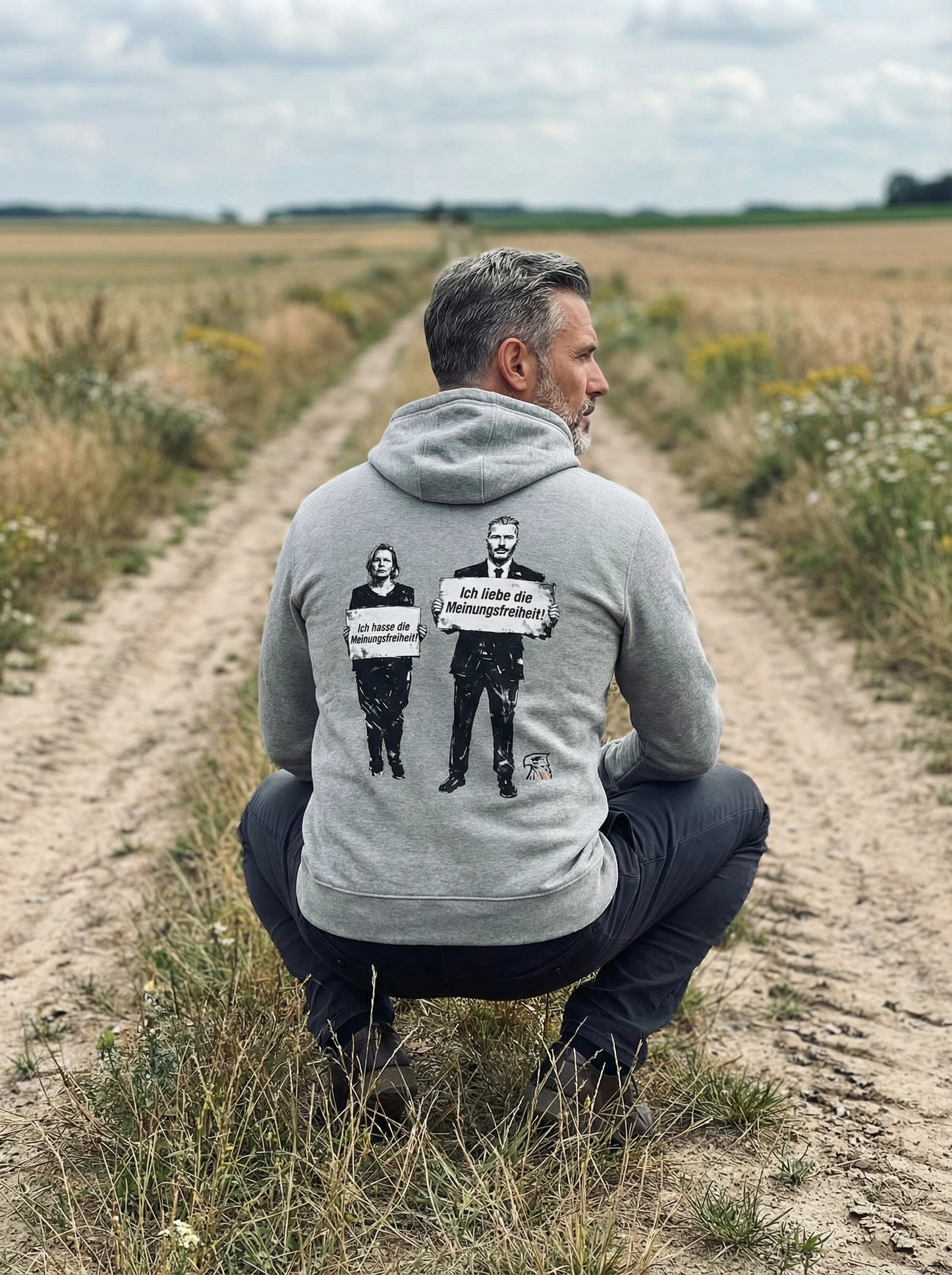 Liebe vs. Hass - Unisex-Kapuzenpullover