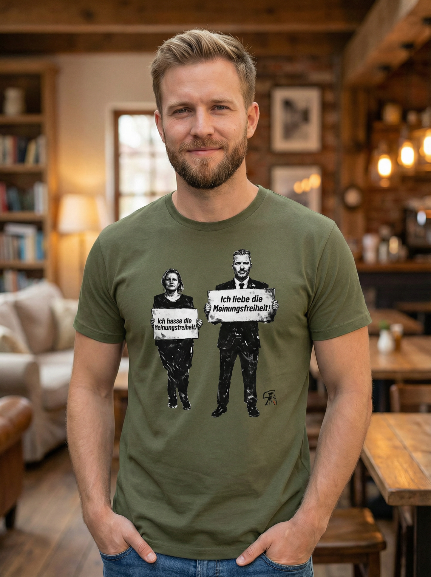 Liebe vs. Hass - Männershirt