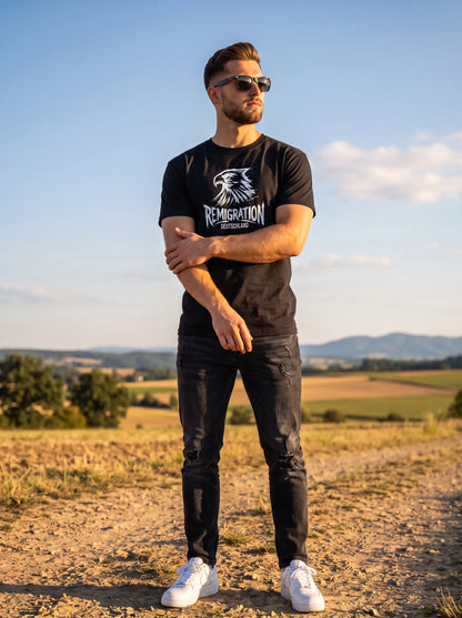Remigration Adler weiß - Unisex T-Shirt