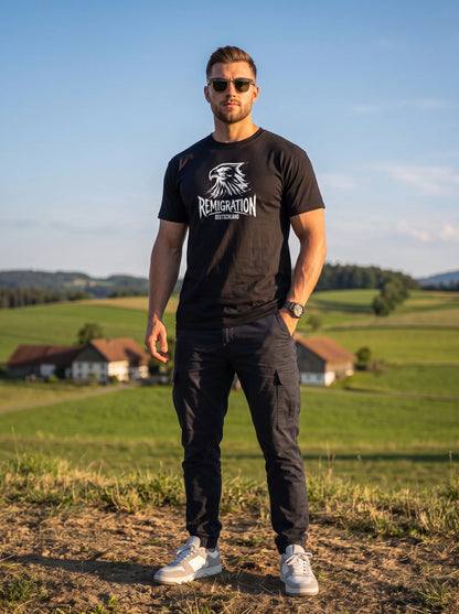 Remigration Adler weiß - Unisex T-Shirt
