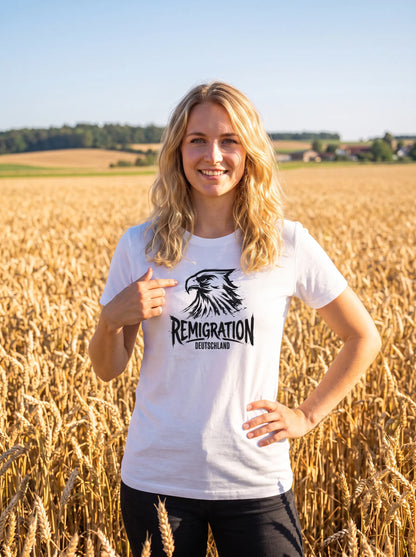 Remigration Adler schwarz - Frauen T-Shirt