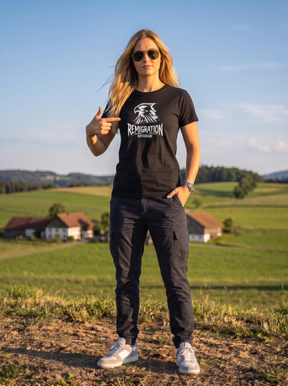 Remigration Adler weiß - Frauen T-Shirt