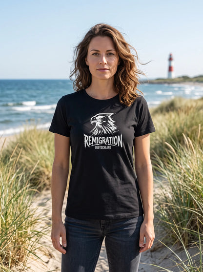 Remigration Adler weiß - Frauen T-Shirt