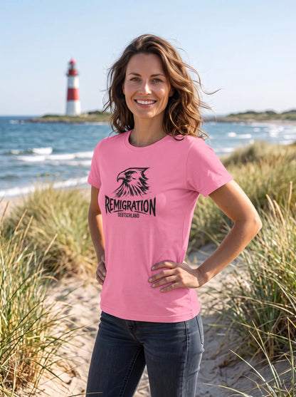 Remigration Adler schwarz - Frauen T-Shirt
