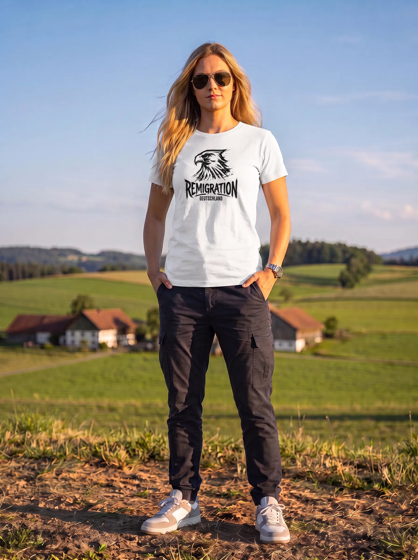 Remigration Adler schwarz - Frauen T-Shirt
