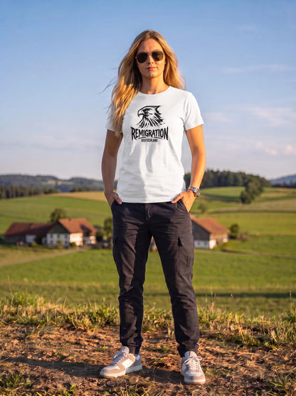 Remigration Adler schwarz - Frauen T-Shirt