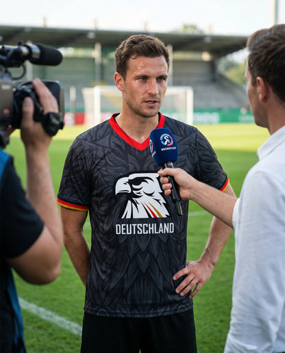 WM Trikot - Adler Deutschland schwarz - Vers. "Wir gewinnen sowieso Rückenprint" Unisex Trikot