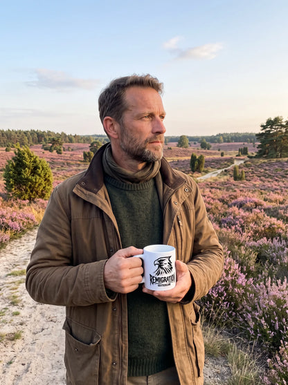Remigration Adler - Weiße, glänzende Tasse